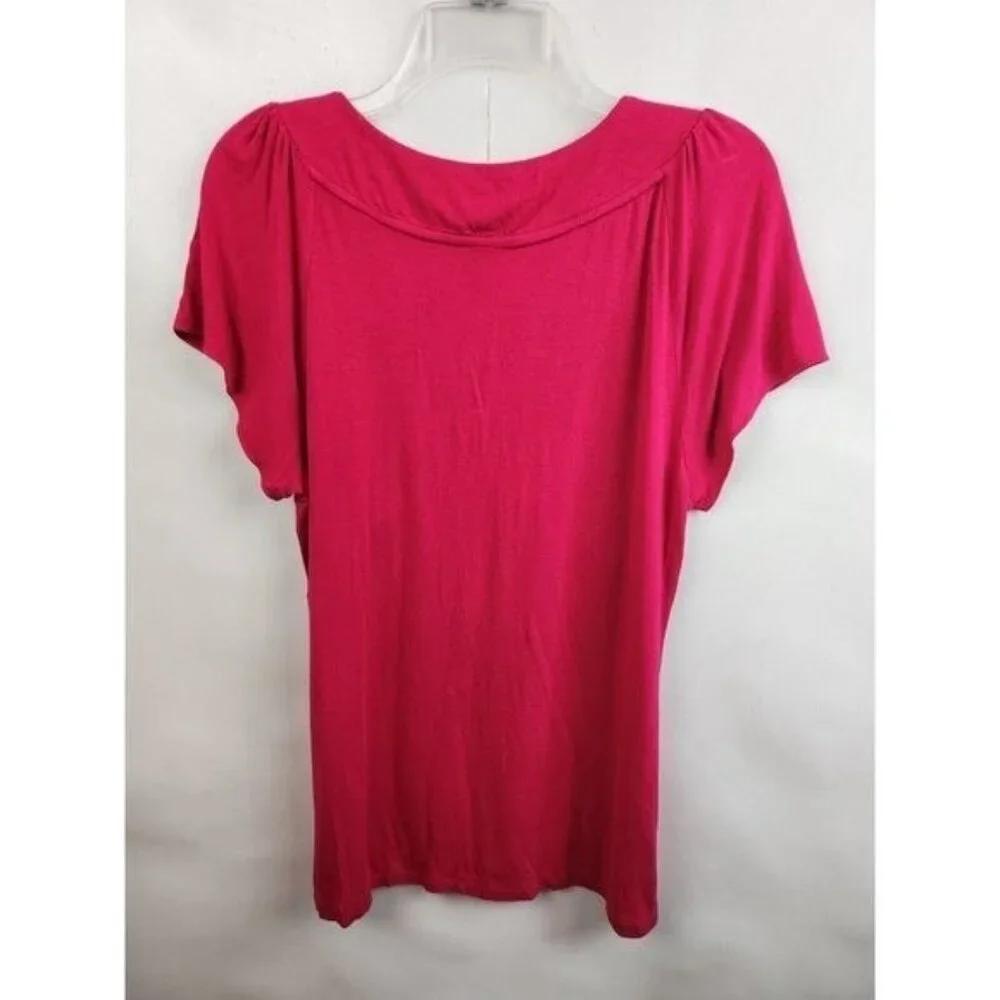 VTG 𝅺Banana Republic Y2K Babydoll‎ Top Womens Large Pink Short Sleeve Coquette